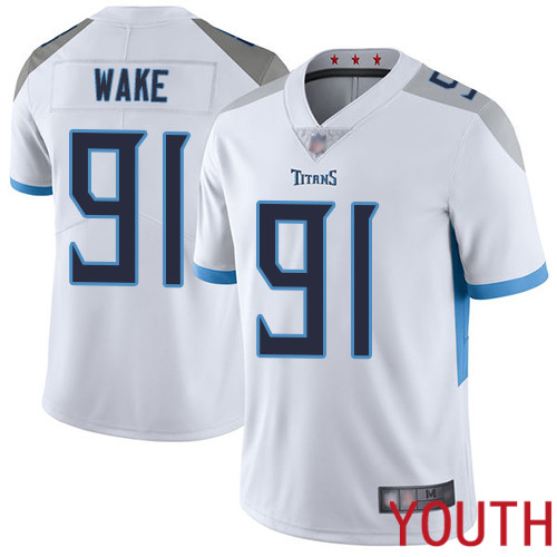 Tennessee Titans Limited White Youth Cameron Wake Road Jersey NFL Football #91 Vapor Untouchable